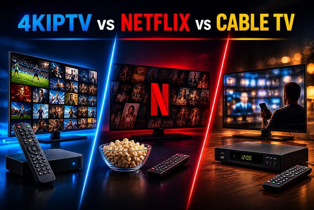 4K IPTV vs Netflix vs Cable TV Full Comparison 2026