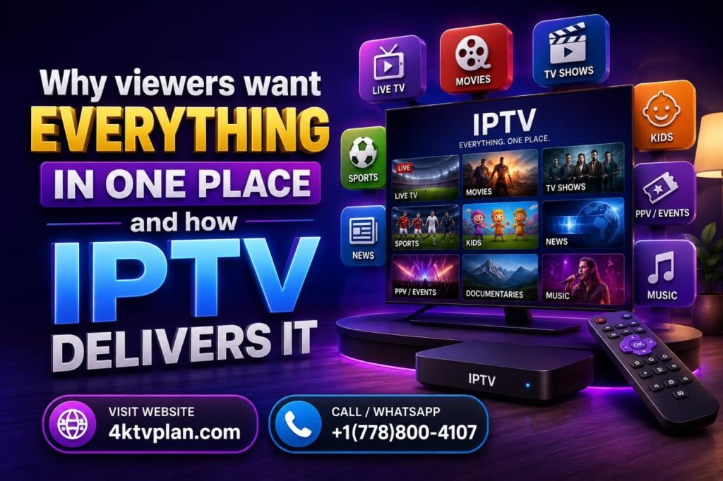 Why Viewers Want Everything in One Place — IPTV Solution 2026 - 4KTVPlan